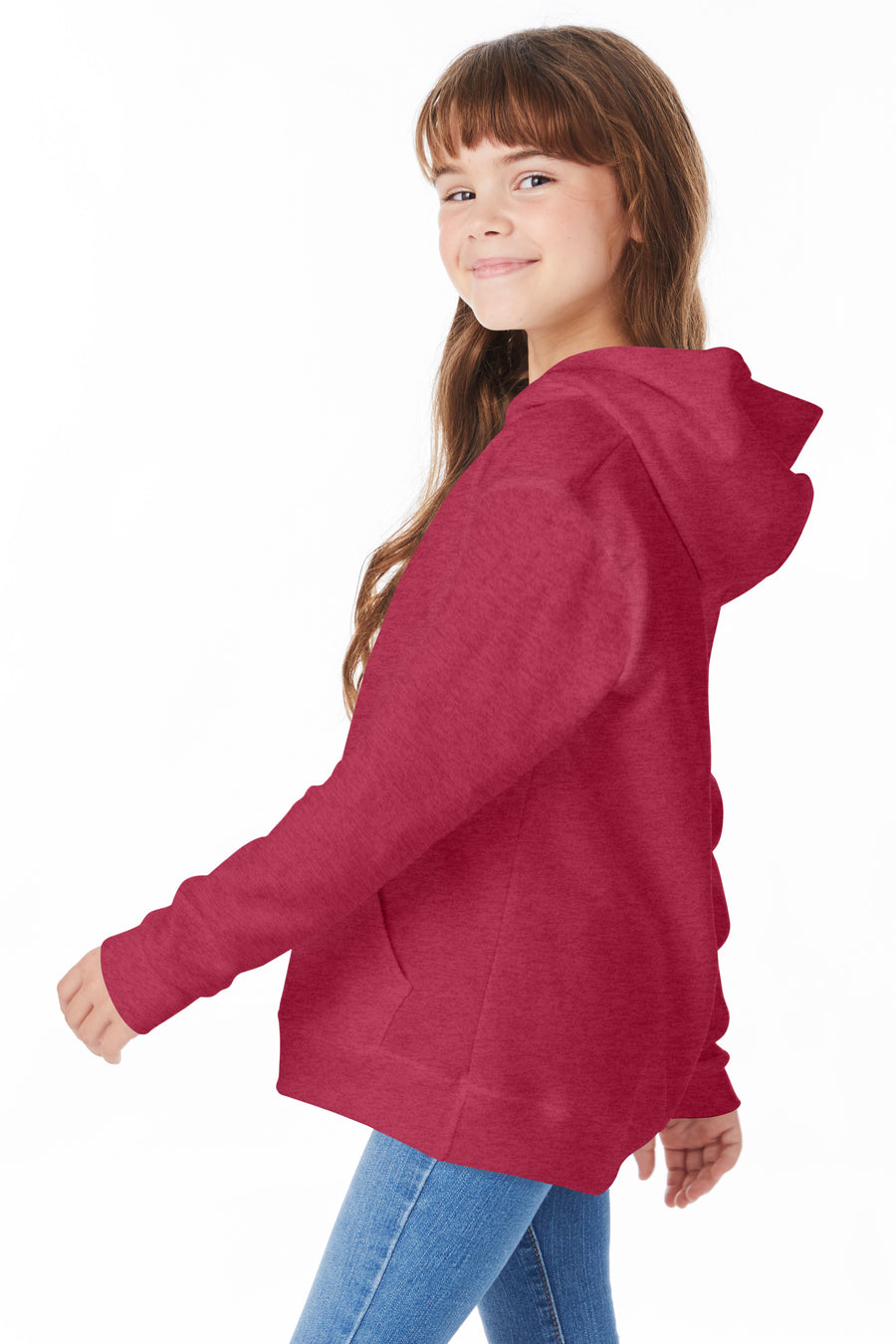 Youth EcoSmart® 50/50 Pullover Hoodie - Heather Red