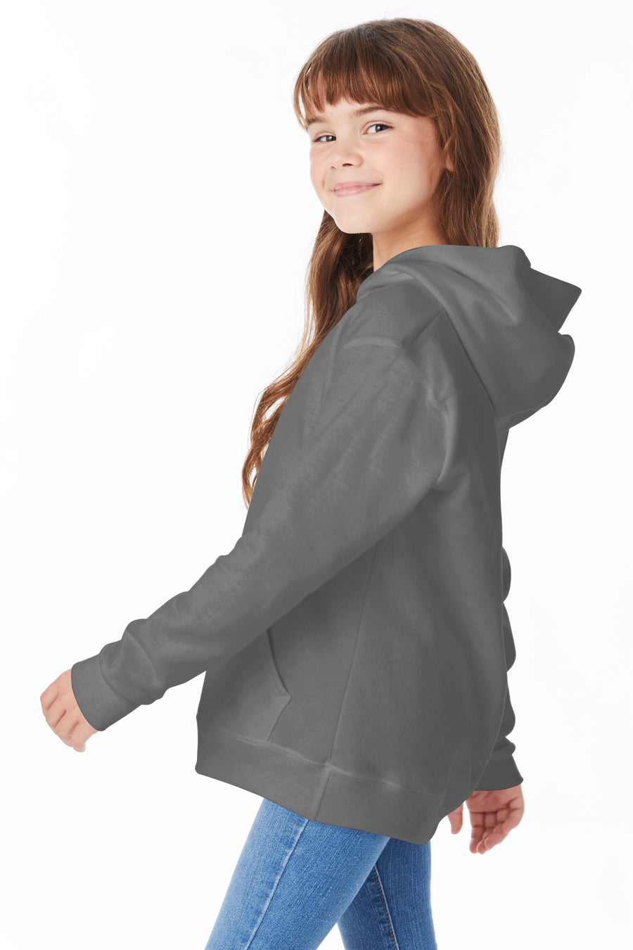 Youth EcoSmart® 50/50 Pullover Hoodie - Smoke Gray