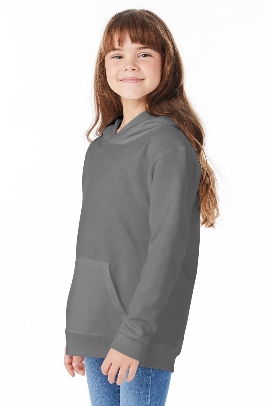 Youth EcoSmart® 50/50 Pullover Hoodie - Smoke Gray