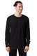 Hanes W120 - Workwear Long Sleeve Pocket Tee - Black