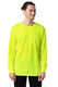 Hanes W120 - Workwear Long Sleeve Pocket Tee - Safety Green