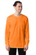 Hanes W120 - Workwear Long Sleeve Pocket Tee - Safety Orange