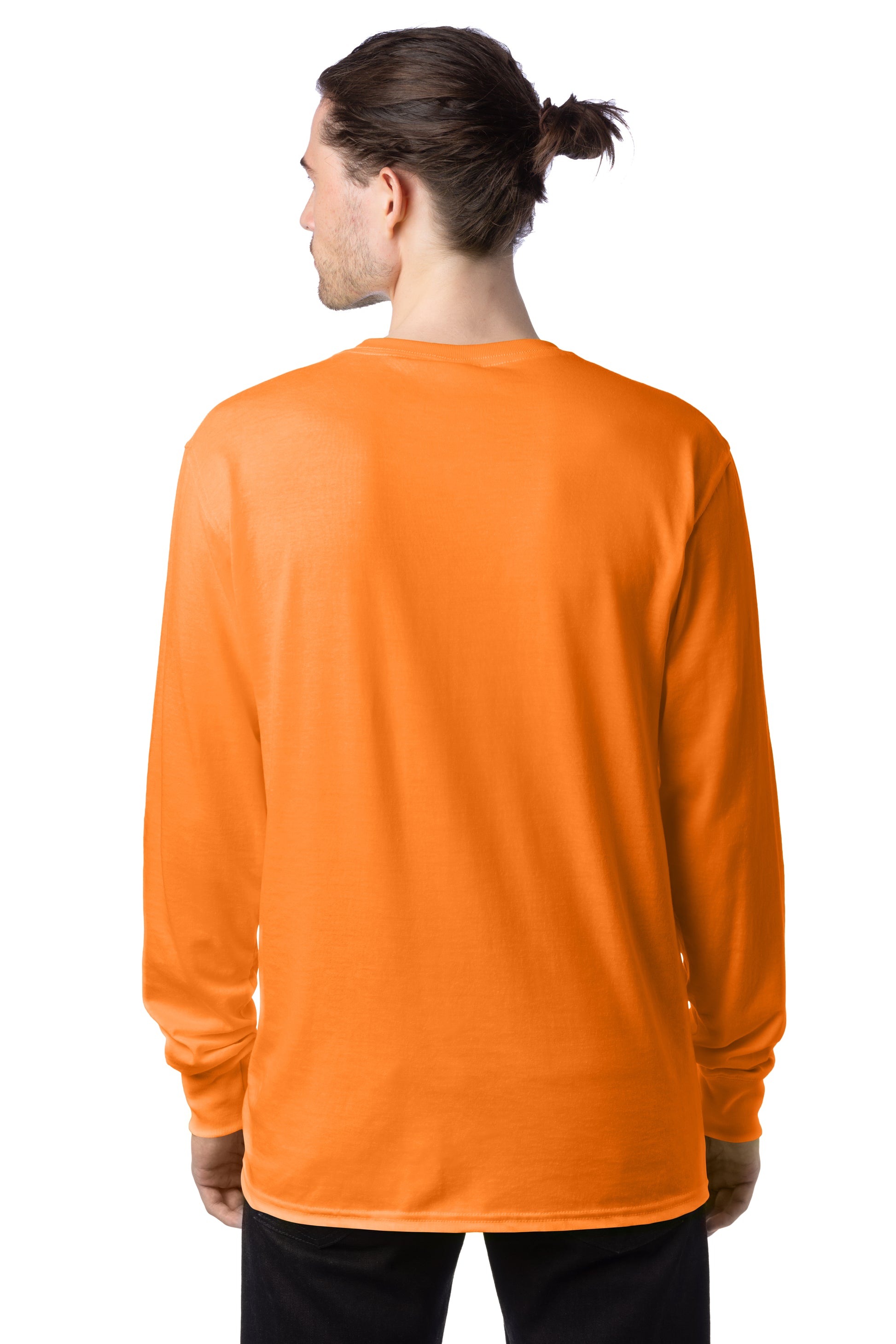Workwear Long Sleeve Pocket Tee - Safety Orange