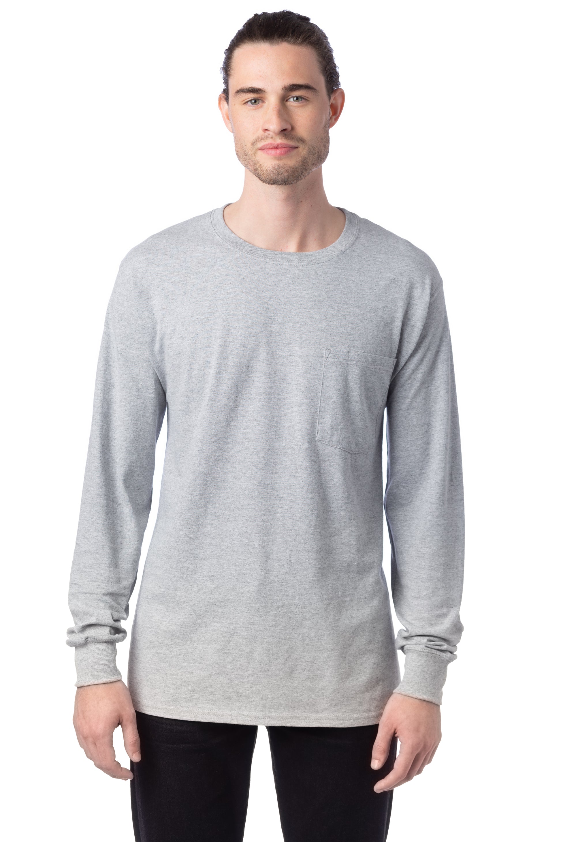 Workwear Long Sleeve Pocket Tee - Light Steel