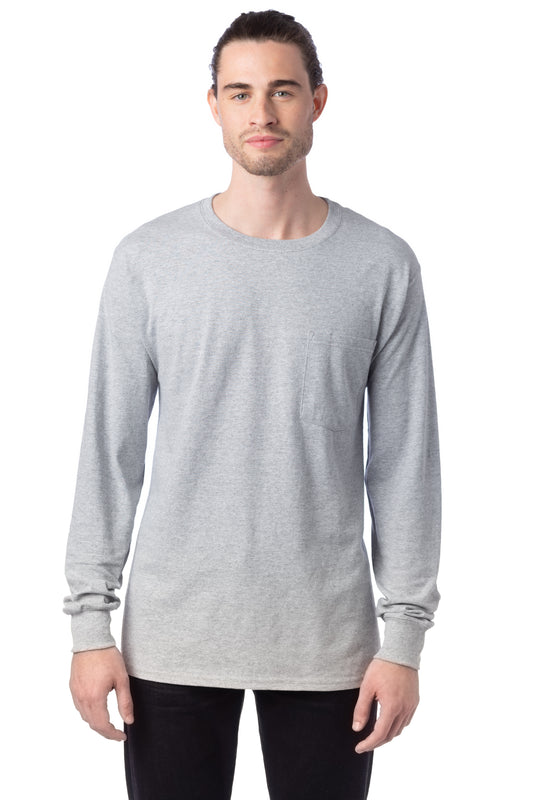 Workwear Long Sleeve Pocket Tee - Light Steel