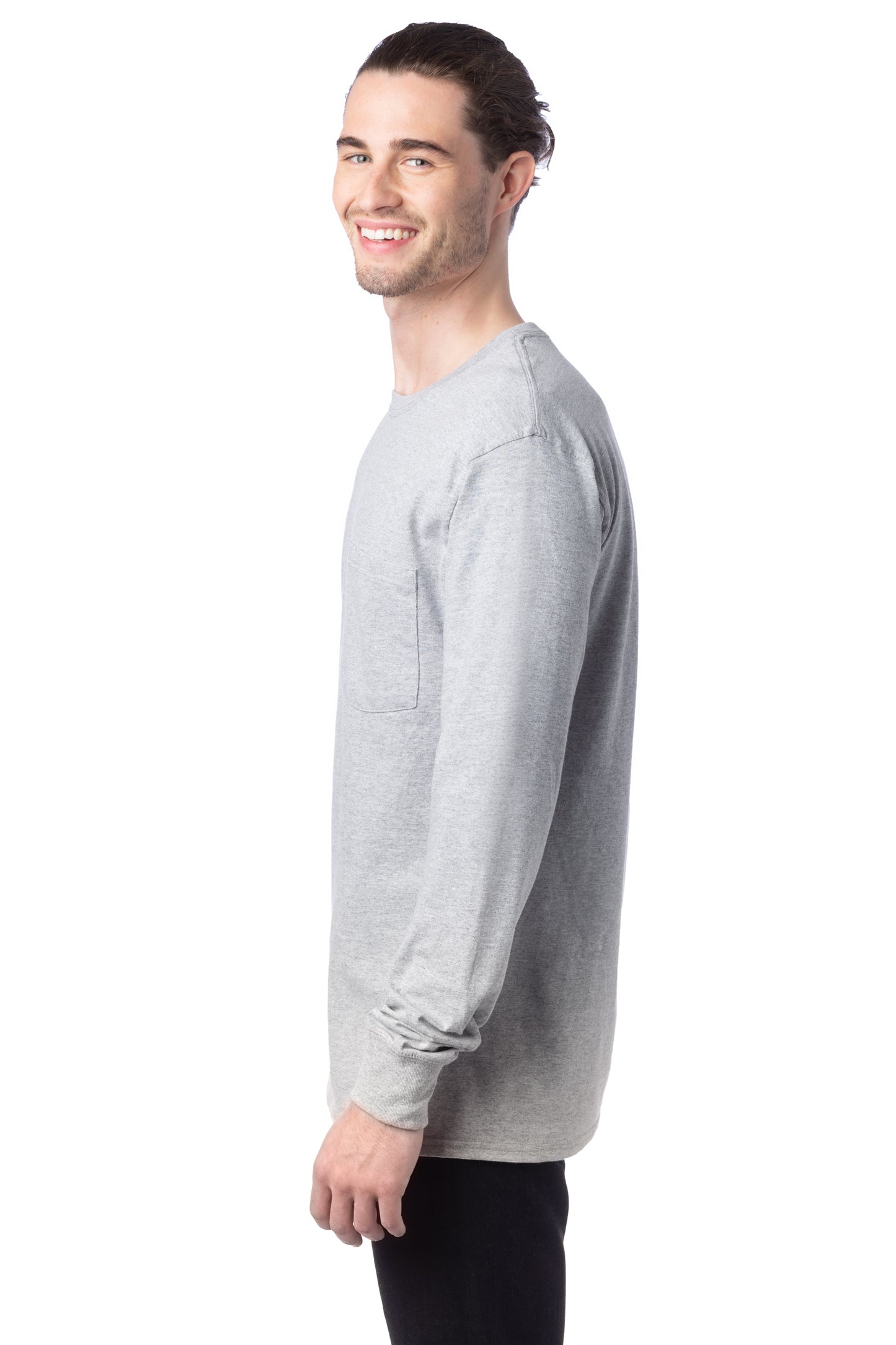 Workwear Long Sleeve Pocket Tee - Light Steel