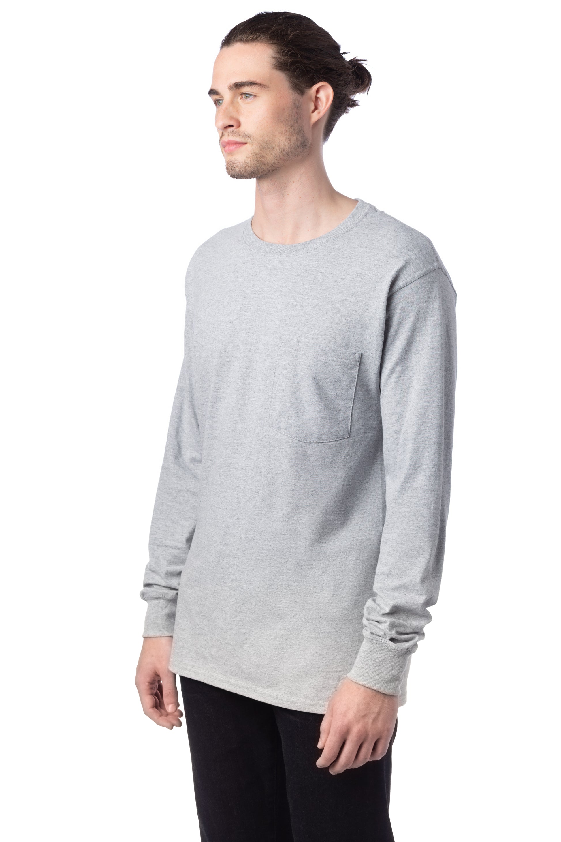 Workwear Long Sleeve Pocket Tee - Light Steel