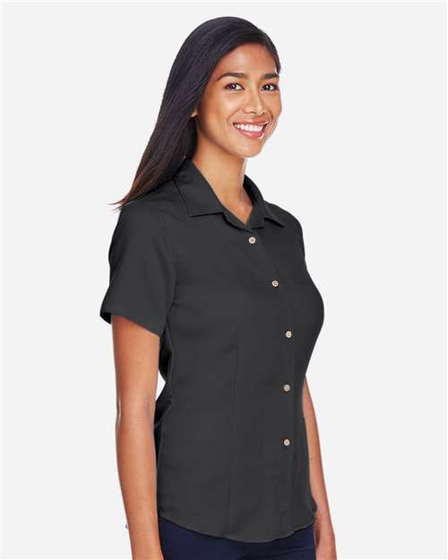Harriton M570W Black — on model side