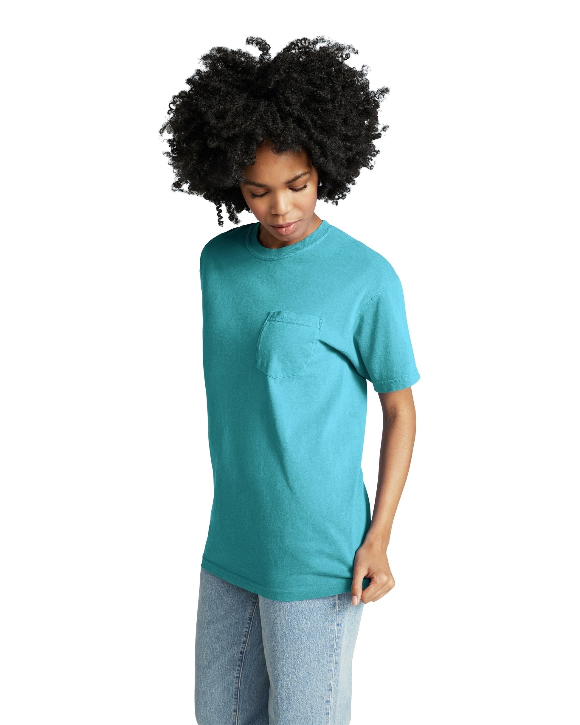 Unisex Heavyweight RS Pocket T-Shirt - Sapphire