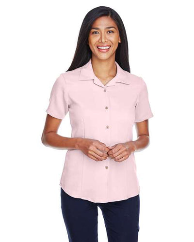 Harriton M570W Blush — on model front