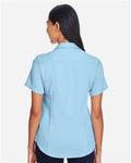 Harriton M570W Cloud Blue — on model back