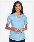 Harriton M570W Cloud Blue — on model front