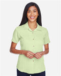 Harriton M570W Green Mist — on model front