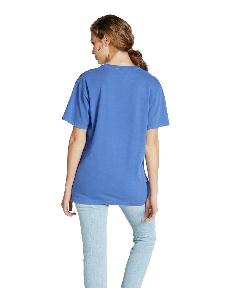 Unisex Heavyweight RS Pocket T-Shirt - Neon Blue