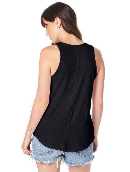 Women's Backstage Vintage Jersey Tank - Black