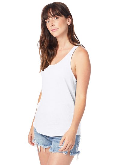 Women's Backstage Vintage Jersey Tank - White