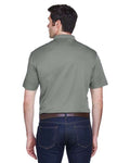 Harriton M354 Charcoal — on model back