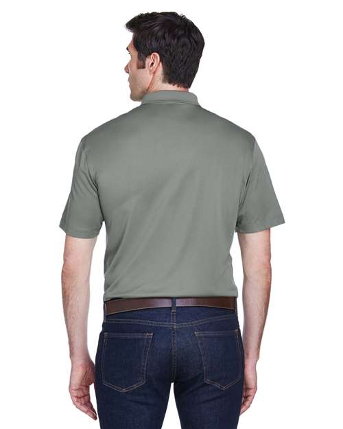 Harriton M354 Charcoal — on model back
