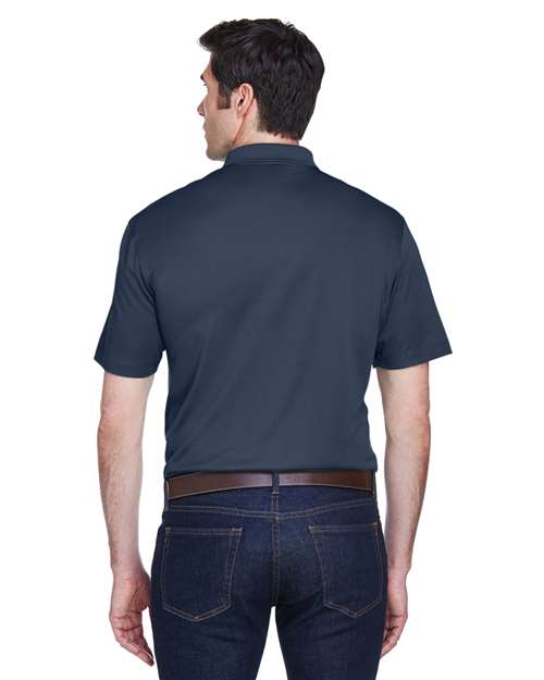 Harriton M354 Navy — on model back