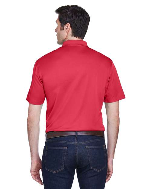 Harriton M354 Red — on model back