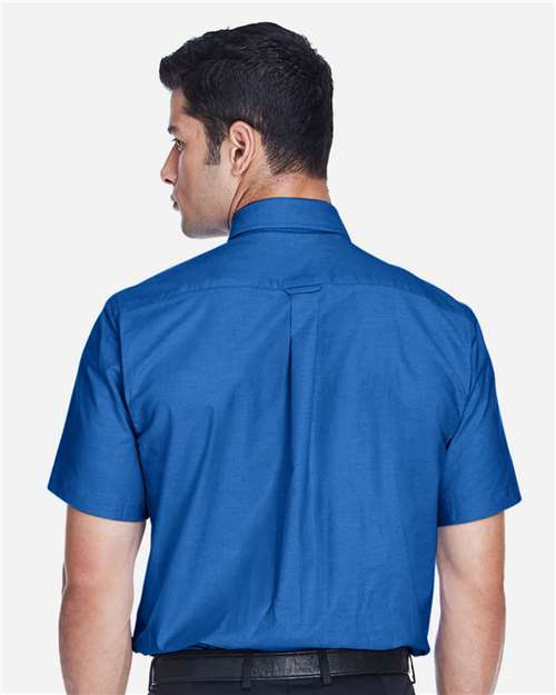 Harriton M600S French Blue — on model back