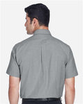 Harriton M600S Oxford Grey — on model back