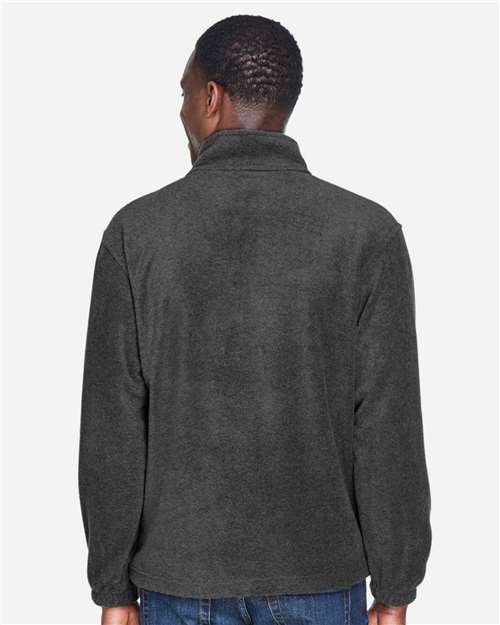 Harriton M980 Charcoal — on model back
