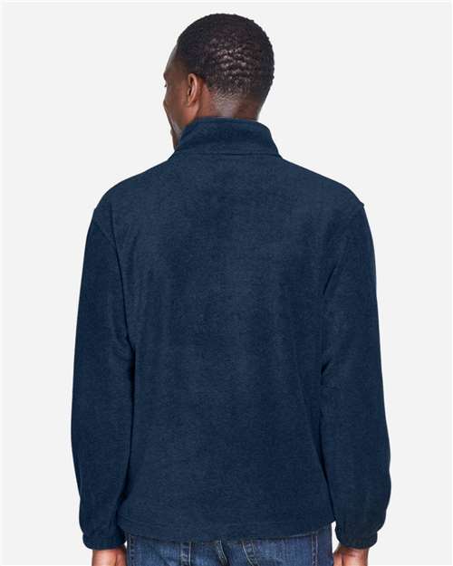 Harriton M980 Navy — on model back