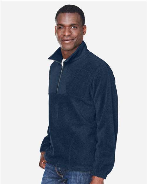 Harriton M980 Navy — on model side