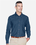 Harriton M550 Dark Denim — on model front