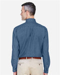 Harriton M550 Light Denim — on model back