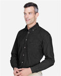 Harriton M550 Washed Black — on model side