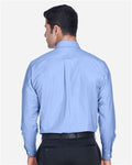 Harriton M600 Light Blue — on model back