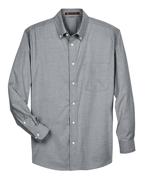 Harriton M600 Oxford Grey — front
