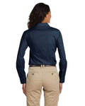 Harriton M510W Navy — on model back