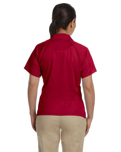 Harriton M374W Red — on model back