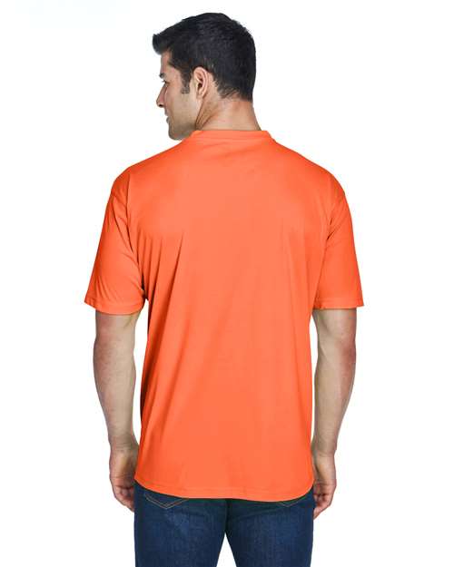 UltraClub 8420 Bright Orange — on model back