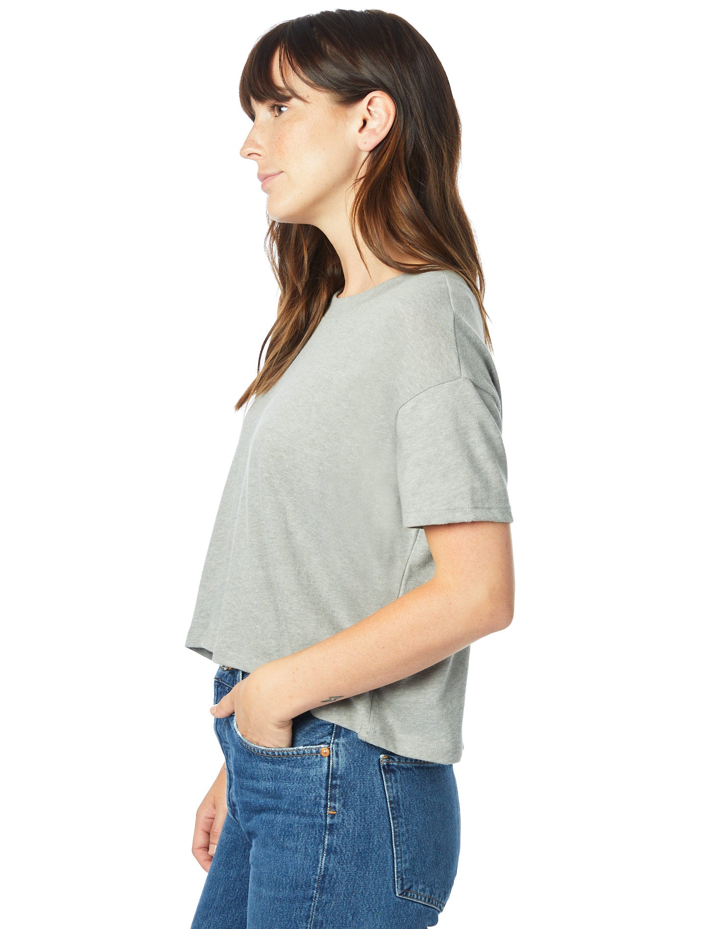 Women's Headliner Cropped T-Shirt - Smoke Gray