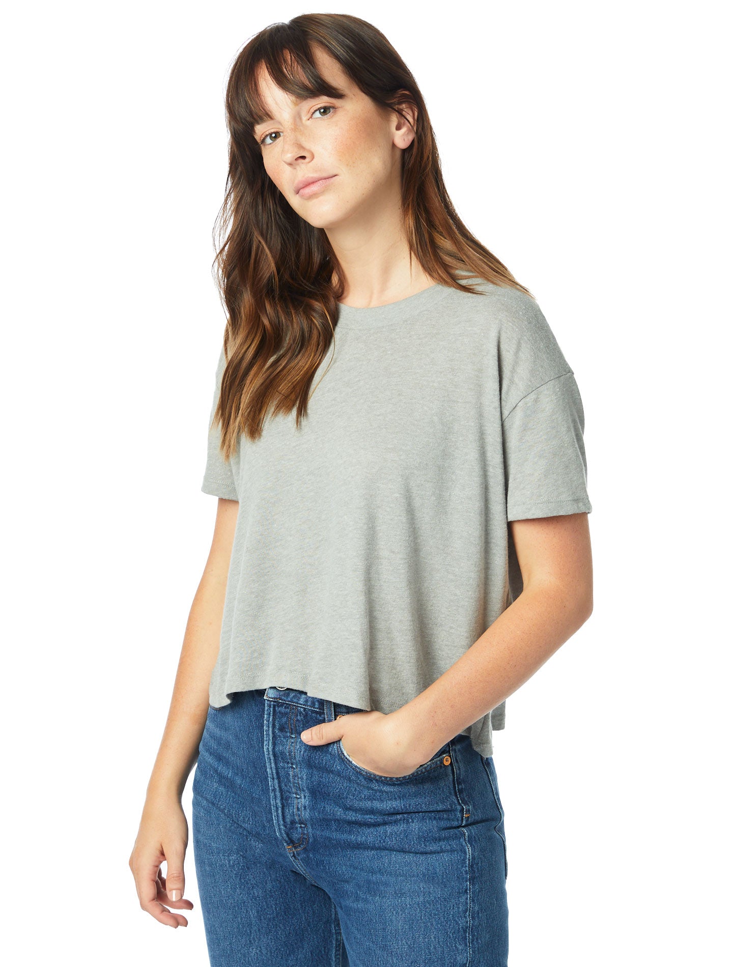 Women's Headliner Cropped T-Shirt - Smoke Gray