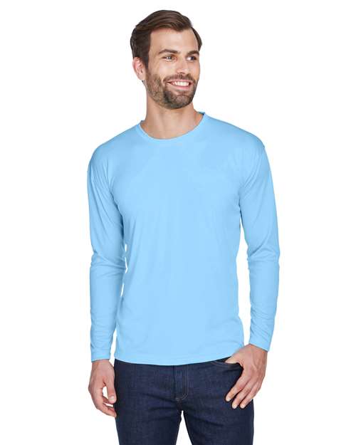 UltraClub 8422 Columbia Blue — on model side