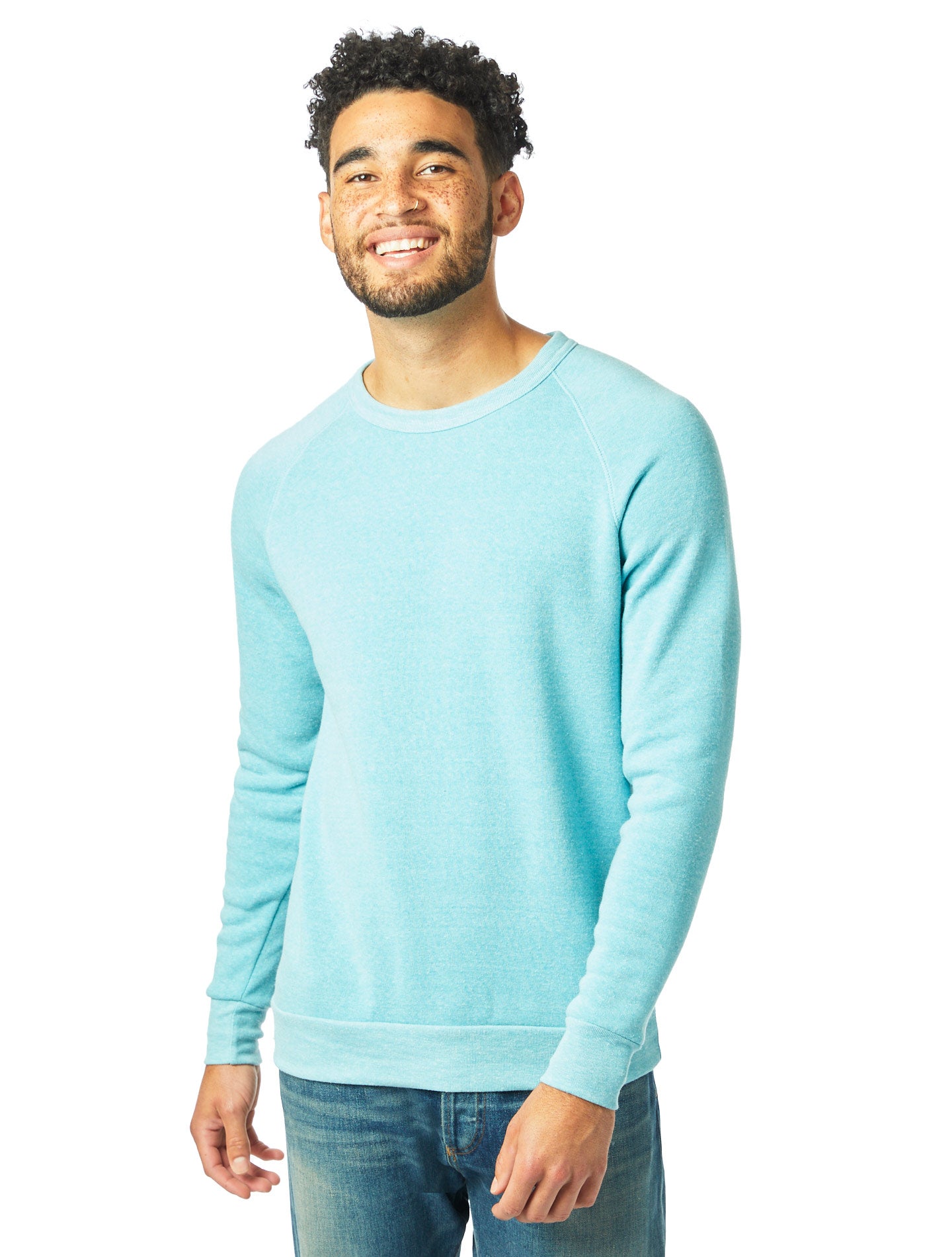 Unisex Champ Eco-Fleece Solid Sweatshirt - Eco Aqua