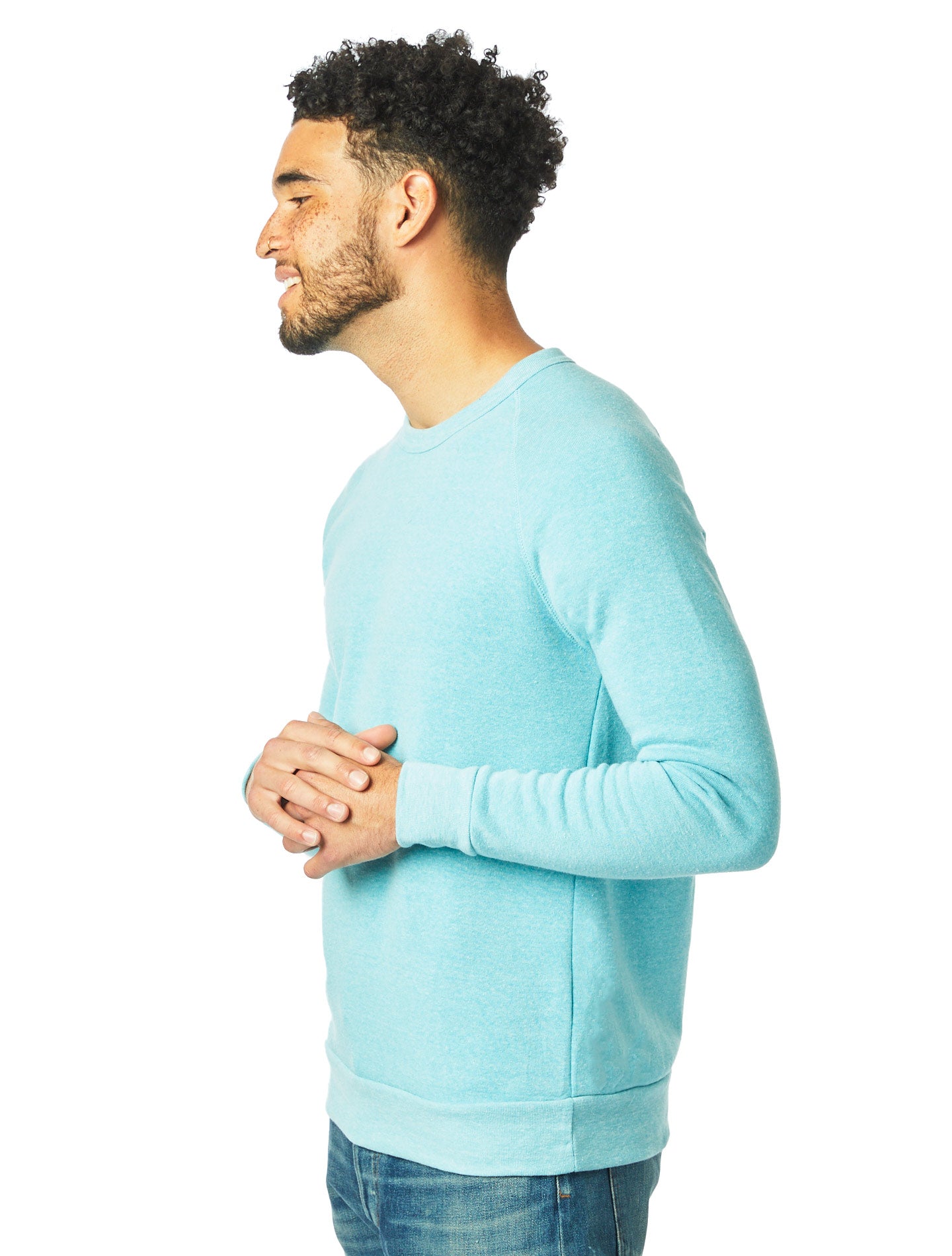 Unisex Champ Eco-Fleece Solid Sweatshirt - Eco Aqua