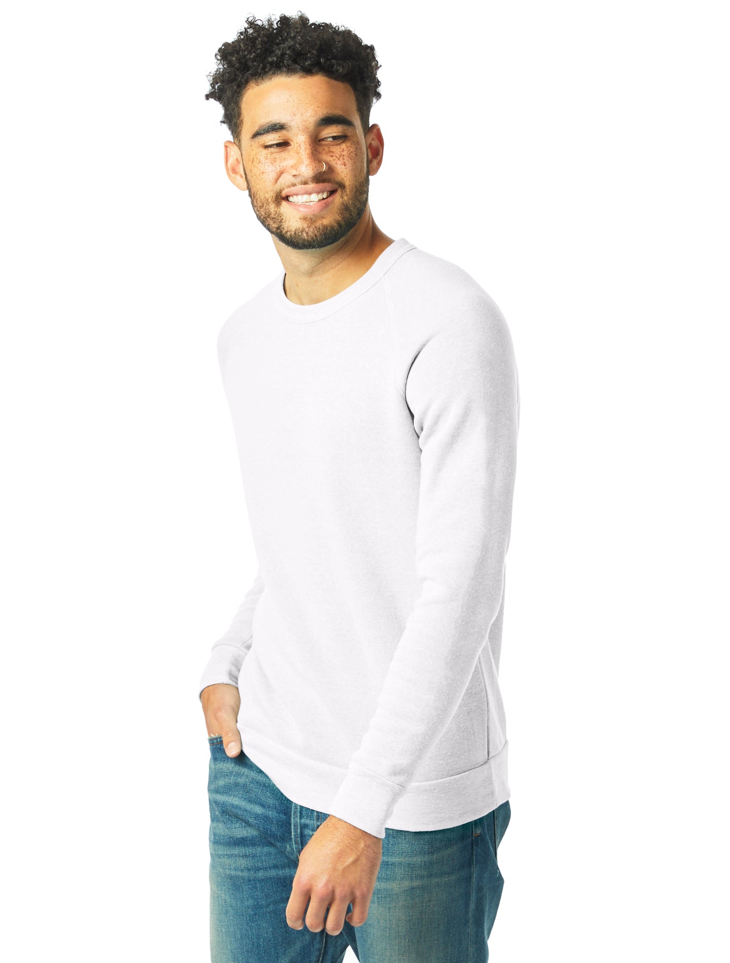 Unisex Champ Eco-Fleece Solid Sweatshirt - Eco White