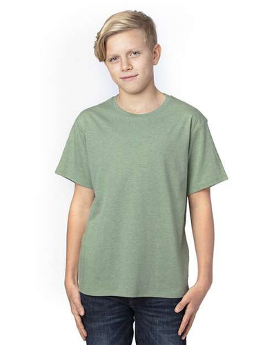 Threadfast Apparel 600A Army Heather — on model front