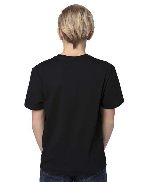 Threadfast Apparel 600A Black — on model back