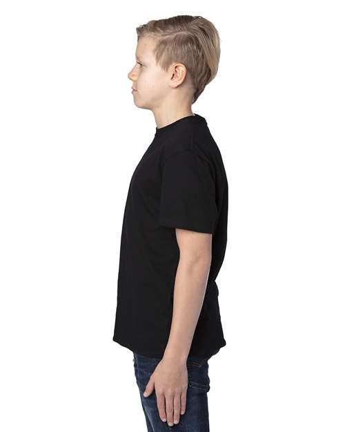 Threadfast Apparel 600A Black — on model side