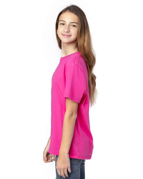 Threadfast Apparel 600A Hot Pink — on model side