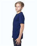 Threadfast Apparel 600A Navy — on model side
