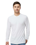 Unisex Poly-Rich Long Sleeve Tee - White