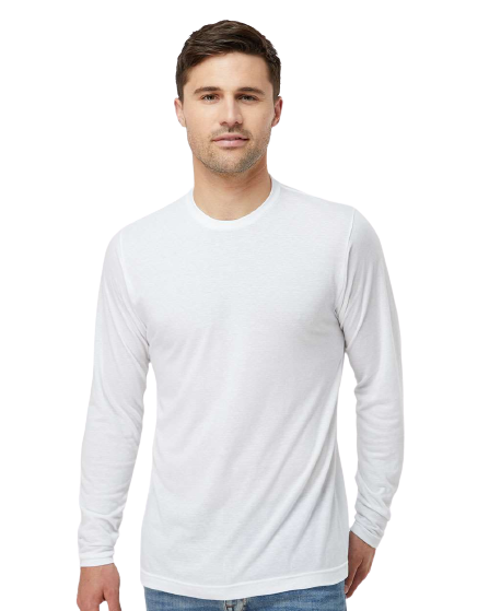 Unisex Poly-Rich Long Sleeve Tee - White